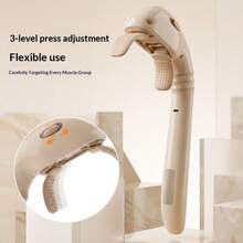Long Handle Handheld Massager, Shoulder And Neck Kneading Design, Ergonomic Portable Model, Home And Office Muscle Relaxation Essential, 3000mAh - View 9
