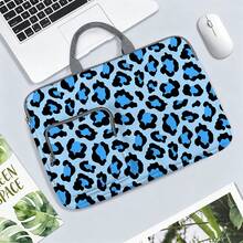 4-Color Leopard Print Laptop Bag/Storage Bag - Made Of Soft Fabric, Compatible With Various Laptop And Tablet Devices, Equipped With Outer Zipper Pocket And Fixed Handle, Large Capacity Storage, Balancing Protection And Portability, Suitable For Work, Study And Travel, Essential For Daily Commute - Grey - View 11