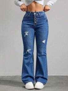 Women Jeans - Medium Wash - View 2