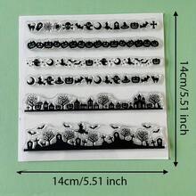 Halloween Spider Web Cat Witch Owl Pumpkin Clear Silicone Stamp,Vintage Gothic Reusable Transparent Seal For Scrapbooking Journal Card Making DIY Craft Decor Stamp - WS-2 - View 28