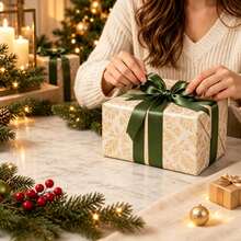 1PC 25 Yards Army Green Encrypted Polyester Satin Ribbon, 6 Sizes Available, Green Christmas Ribbon, Army Green Ribbon Suitable For Christmas Tree, Wreath, Hanging Decoration, Gift Wrapping, Garland, Holiday Crafts, Decorative Bows - Size 25 Army Green - View 4