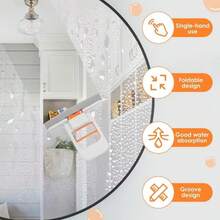 SOKANY Mini Mop Handheld Portable Small Mop No Hand Washing Powerful Absorbent Sponge Dry And Wet Use Replaceable Mop Head Cleans Water Stains Saves Time And Effort Suitable For Kitchen Living Room Hotel Desk Glass And Other Cleaning - Mini Mop - View 9