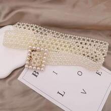 High-Quality Pearl Belt, Eye-Catching Accessory, Can Be Paired With Jeans, Dresses, Swimwear And Various Pants, Suitable For Weddings - Gold - View 3