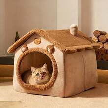 Cama para mascotas todo en uno, colchoneta espaciosa y transpirable, suave y cómoda, lavable, para todas las estaciones, apta para gatos pequeños y medianos, cachorros y perros pequeños, diseño delicado, disponible en varios modelos. - M - Ver 7