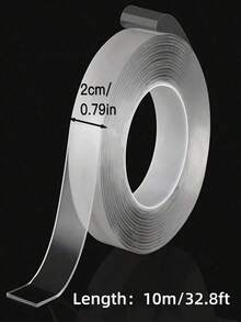 1/2/3/5/10m Ultra Strong Double-Sided Transparent Tape, Powerful Waterproof Nano Double-Sided Adhesive | High Adhesion Reusable Multi-Purpose Glue, Suitable For Christmas Decoration And DIY Crafts, Home Essential - Transparent - View 15