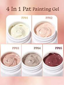 UR SUGAR 8ml Nude Pink Colors Pat Painting Gel Nail 4 In 1 Used For Gradient Cover Edge Lines Nail Stamping Pattern Covers Nail Free Edge Perfect Gift For Women - Multicolor - View 2