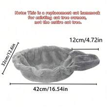 Torre de árbol para gatos de varias capas con hamaca, bolsa de almacenamiento para gatos que ahorra espacio, estructura resistente para que los gatos se paren y escalen, mueble para gatos minimalista y moderno para interiores, adecuado para espacios pequeños, apartamentos, dormitorios - Plataforma múltiple, poste - Beis - Ver 14