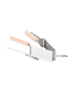 1pc Stainless Steel Cake Slicer And Divider, Triangular Dessert Server And Cake Transfer Tool, Suitable For Cakes, Cheesecakes, Pies, Pizzas And Pastries, Party, Dessert Table And Home Baking Serving Utensils - View 4