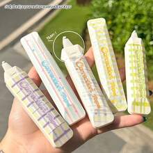 5 buah Pita Koreksi Warna Kertas Original, Pita Koreksi Gaya Pena dengan Pola Garis-Garis Beragam untuk Siswa, Pita Koreksi Kantor Sekolah, Hadiah Kembali ke Sekolah - Aneka Warna - View 1
