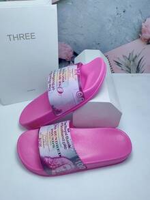 2026 New INS Fashion Women's Slippers, High Elastic Rubber Sole, Versatile Comfortable Commute Lightweight All-Season Wear-Resistant Casual Walking Shock-Absorbing Slippers - Magenta - View 4