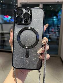 1件 磁吸鏈條電鍍 TPU 手機殼，適用於 iPhone 18/18PRO/18PROMAX/17Air/8p/X/XS/XR/XS Max/11/11 Pro/11 Pro Max/12/Phone 12 Pro/11 Pro Max/12/12 Pro/12 Pro Max/13/13 Pro/13 Pro Max/14/14 Pro/16 Plus/14 Pro Max/15/15 Pro/15 Plus/15 Pro Max/17/17pro/17promax 保護殼 - 黑色 - 查看 35