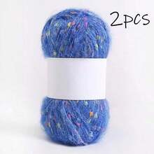2pcs 100g Multi-Color Spotted Mohair Thick Yarn, 200m Suitable For DIY Knitting Dolls, Bags, Sweaters, Blankets Etc. 50g/Pc - LUGU - View 17