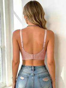 Wireless "Jelly" Support Bra: Seamless, Tightening (Suitable For Full Bust), Lightweight, Lifting And Anti-Sagging - Pink - View 2
