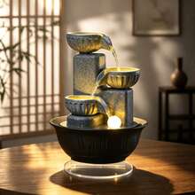 New 2D Flat Creative Decorative Fountain Indoor Decor Desktop Water Feature Ornament For Baby Room Living Room Entryway Housewarming Gift - T007 - View 8
