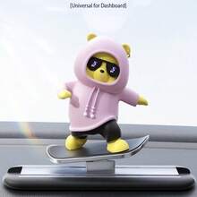 Car Interior Decor Sliding Bear Dashboard Ornament, Floating Screen Universal Car Dashboard Ornament, Cartoon Bear Dashboard Ornament, New Car Dashboard Ornament - Multiple Styles - View 7