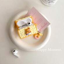 1pc Butter Bear Toast For AirPodsPro 1/2 Generation Bluetooth Headset Case AirPods3/4 Generation - Multicolor - View 5