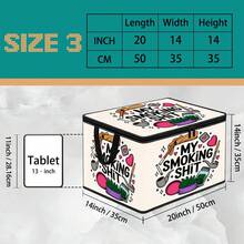 Nurse, Hair Stylist Accessories, Gingerbread Man Cartoon Print Foldable Storage Box, Zippered Handheld Storage Bin, Upgraded Fabric Large Capacity Storage Box, Suitable For Wardrobe, Dorm, Underbed Storage, Organizes Clothes, Bedding, Toys, Miscellaneous Items, Home Moving Organization Storage Box - Multi-color - View 12