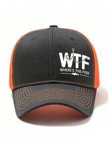 1pc Letter Print Baseball Cap, Unisex Fashionable Versatile Trucker Hat, Baseball Cap Suitable For Daily Wear - Multicolor - View 4