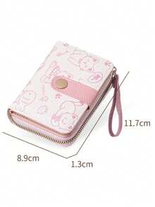 Women's Mini Wallet, Cute Cat Pattern, Small Zipper Coin Purse With Multiple Card Slots And Wrist Strap - Lightweight And Portable, Can Hold Cash, ID Cards And Coins, Large Capacity Short Wallet, Fashionable And Cute Faux Leather Coin Purse, Suitable For Daily Use, Commuting To Work, Also An Ideal Gift For Friends And Family. - Multicolor - View 2