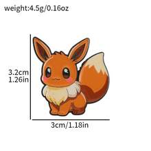 Anime Character Enamel Brooch, Cute Pikachu Eevee Charmander Metal Lapel Badge, Cartoon Collectible Backpack Accessory, Fan Gift - Multicolor - View 38