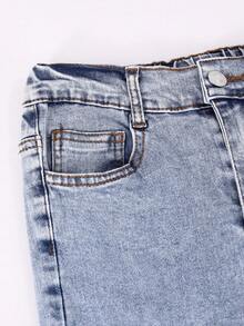 Girls' Skinny Flare Jeans - Blue - View 4