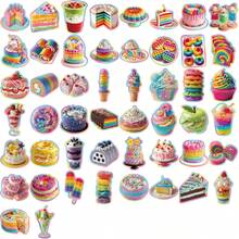 50Pcs Dopamine-Boosting Food Stickers, Dessert Bread Aesthetic Stickers Pack, Decor For Journal, Envelope, Mug, Scrapbook & Food Lover Crafts - Multicolor - View 4