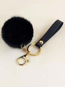 Fashionable Mini Small Bag Keychain Pendant, Car Key Ring Charm, Women's Bag Accessory - Black - View 3