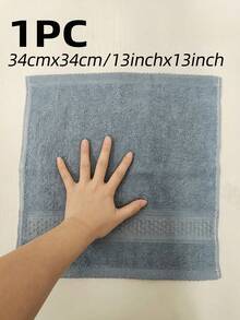 Set Handuk 4 Buah 34x74cm+70x140cm/1 Handuk Mandi/Handuk Persegi, Katun Terry - Bahan Penyerap - Cocok Untuk Kamar Mandi, Perawatan Wajah, Mengelap Tangan & Badan, Dekorasi Rumah, Dekorasi Dapur, Musim Kembali ke Sekolah, Dekorasi Musim Gugur - Baby Blue - View 13