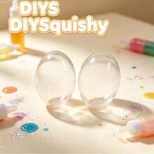 1pc Realistic Egg Hollow Ball TPR Squeeze Toy, Transparent Oval Makeup ...