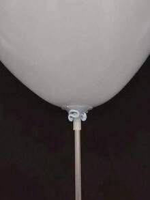 10/20/30/50 buah Penahan dan Tongkat Balon Plastik, Stand Balon Transparan Minimalis untuk Pesta - transparan - View 4