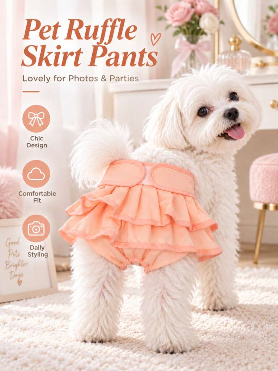 3 Packs/Single-Pack Reusable Dog Diapers For Female Dogs, Machine Washable, Highly Absorbent, For Puppies, Dogs, Heat Cycle, Fever, Diaper Pants, Or Excitation-Induced Urination - Dusty Pink - View 1