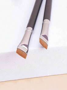 1pc Ultra-Thin Flat Concealer Brush, Eyeliner Brush, Precise Makeup Concealing Tool - Black - View 5