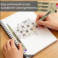 12-Color Waterproof Fine Tip Pen Set - Lightweight And Durable Plastic Drawing Pens, Suitable For Line Art, Sketching, Journaling, Dot Painting - Ideal For Artists, Students And Office Use (5, 6 Or 9 Pens) - Perfect - A - View 2