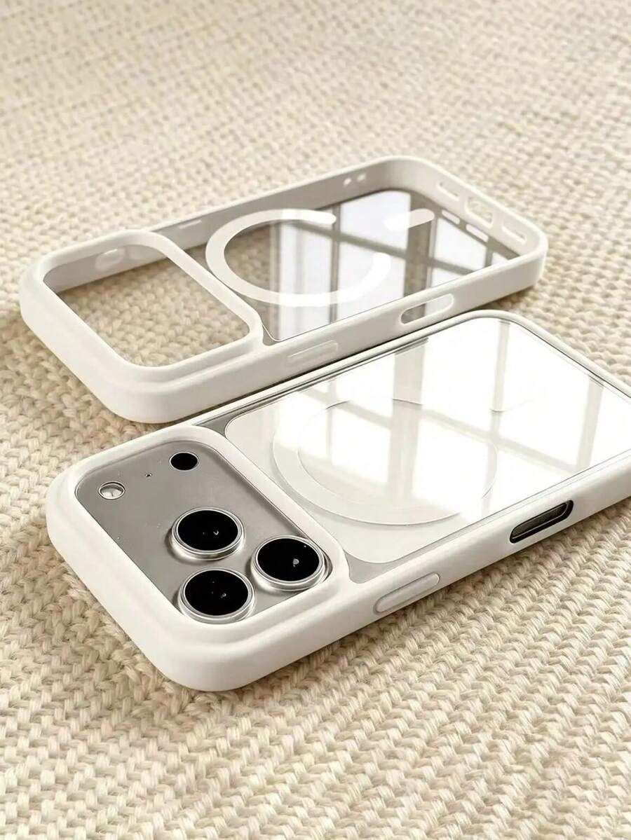 奢華透明清澈硬殼磁吸手機殼，相容 iPhone 18 17 Pro Max 16 15 14 13 Pro Max 17 Air，支援無線充電，防震防摔保護殼