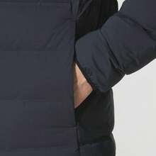 Adidas 600-Fill Down Hooded Jacket, Warm, Water-Resistant, Windproof, Stylish, Comfortable, Minimalist, Solid Color, Men's - Black - View 6
