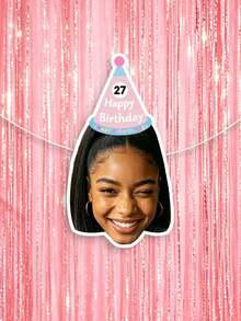 1/7/14/21pcs Customizable Photo Portrait Face Hanging Flag, Personalized Handmade Cutout Portrait Decor, Funny Gift For Father, Mother, Friend, Bride, Groom, Perfect For Birthday, Wedding, Party, Christmas - Multicolor 1 - View 6