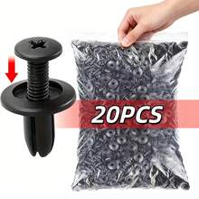 20/50/100PCS Car Push-In Fastener Clips, Universal Automotive Plastic Expansion Screws Fasteners, Car Door Panel Bumper Fender Clip Kit, Car Body Rivet Fastener Set, Suitable For Most Car Models Interior Repair Accessories - A - View 13