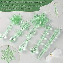 9 Random Crystal Snowflake Decorations, Acrylic Snowflake Decor For Winter, Suitable For Party Gifts And Celebrations - Multiple Styles - View 10