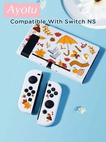 Ayotu Cartoon Scarf & Fallen Leaves & Cake Pattern Protective Case, Compatible With Switch, Compatible With New Switch 2 (2025)/Switch NS/Switch OLED, Can Be Installed On Dock Without Removing Protective Case, Universal Game Controller Protective Cover, Switch Game Accessories, Anti-Drop, Anti-Slip, Anti-Scratch, Fashionable And Beautiful, Suitable For Autumn/Christmas/Back To School/Winter/Easter/Birthday Gifts And Other Occasions. - View 15