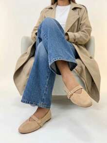 Women Flats - Beige - View 1