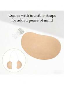 1pc Mango Yellow Push-Up Adhesive Bra With Invisible Straps And Front Closure, Reusable, Suitable For Swimwear And Deep V-Neck Outfits - Multicolor - View 6