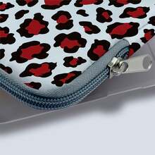 4-Color Leopard Print Laptop Bag/Storage Bag - Made Of Soft Fabric, Compatible With Various Laptop And Tablet Devices, Equipped With Outer Zipper Pocket And Fixed Handle, Large Capacity Storage, Balancing Protection And Portability, Suitable For Work, Study And Travel, Essential For Daily Commute - Grey - View 7