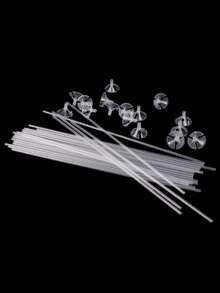 10/20/30/50pcs Plastic Balloon Clips And Support Rods, Minimalist Transparent Balloon Stands, Suitable For Parties - A - View 6