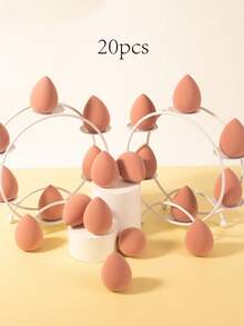 10pcs/20pcs/30pcs Dual-Use Makeup Sponges, Multi-Color Latex-Free Reusable Washable , Soft Flawless Makeup Applicators For Powder, Liquid, Makeup Design, Travel Essential - White - View 2