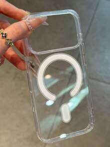 奢華透明清澈相機保護磁吸無線充電手機殼，相容 iPhone 18 Pro Max 18 Pro 17 Pro Max 17 16 15 14 13 Pro Max，磁吸鏡頭保護後蓋 - 無色 - 查看 5
