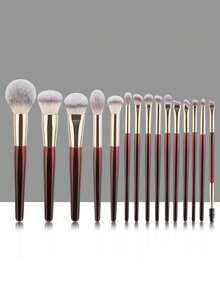 Contour Foundation Brush - Suitable For Liquid Or Cream Foundation Face Brush - Contour, Blush And Highlighter Makeup Brush, Gift For Girls - Red - View 2