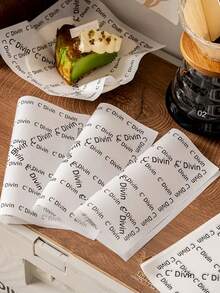 300pcs Greaseproof Paper, Oil-Resistant Liner, Baking Paper, Cake Wrapping Paper, Burger Bread Paper, 100/200pcs Basket Liners - View 2