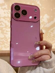 夏季純色電鍍玫瑰紅邊亮面馬卡龍裸感紋理直邊內置鏡頭膜 Apple 16 Pro Max 手機殼 13 新 14 Pro 防指紋 16 極簡 15 Pro Max 全包覆 15 保護殼 11/12 相容 iPhone 17 Pro Max/17 Pro/17 手機殼 新相容 iPhone 18 Pro Max, 18 Pro 手機殼 - 玫紅色 - 查看 4