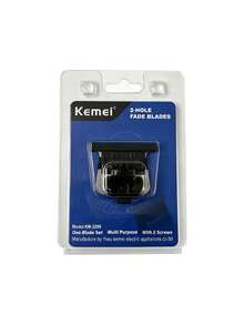 Kemei شفرة قابلة للاستبدال لماكينة قص الشعر الكهربائية KM-2299، طقم واحد من ملحقات شفرة الماكينة - الأسود - مشاهدة 8