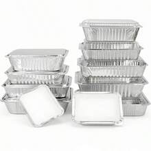 Aluminum Foil Rectangular Baking Pan, Suitable For Rice, Outdoor BBQ, Takeout, Oven Baking, To-Go, Aluminum Foil Food Container, Disposable Food Container - View 10